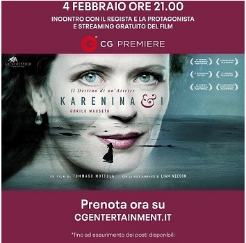Il 4 febbraio ore 21.00 “KARENINA & I” in streaming con CG Premiere